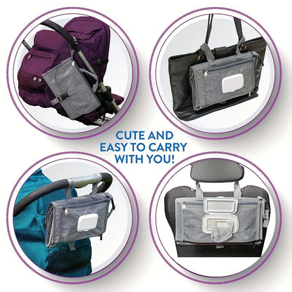 Nappy Change Nomad: Portable Changing Mat with Wipes Pocket & Waterproof Pouch